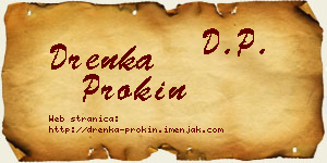 Drenka Prokin vizit kartica